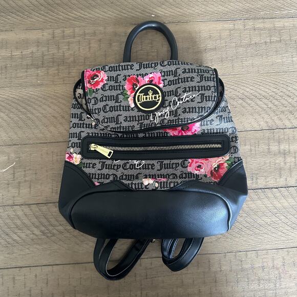 Juicy Couture Mini Backpack Purse Gothic Floral Y2K - Picture 1 of 7